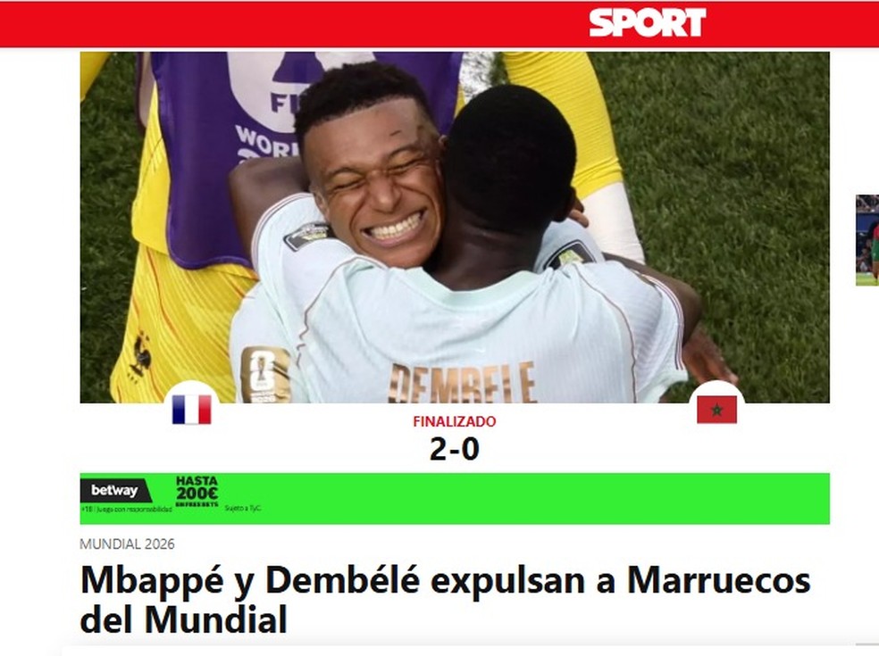 Sport (Espanha) — Foto: Reprodução