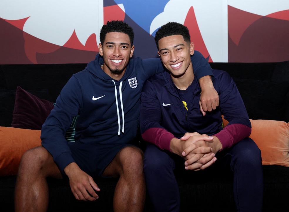 Irmãos Jude e Jobe Bellingham — Foto: Eddie Keogh - The FA/The FA via Getty Images