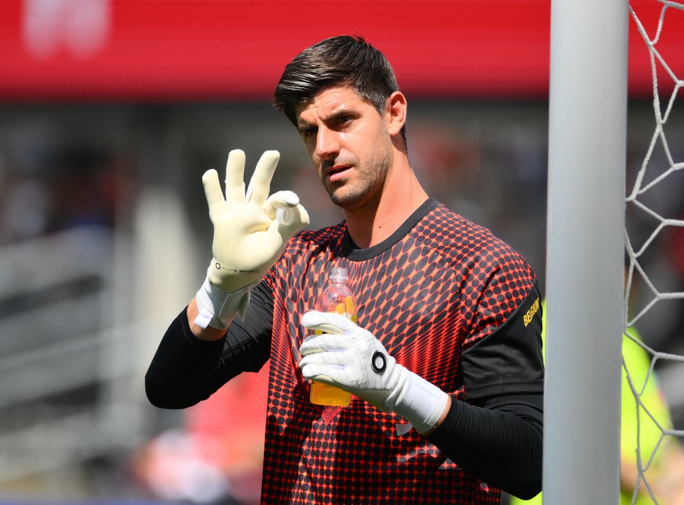 Courtois em ação nesta Copa do Mundo — Foto: Reuters/Steven Bisig
